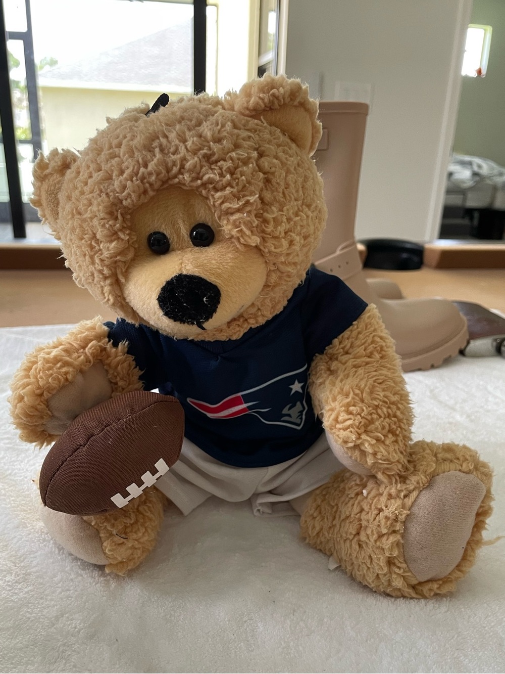 Good Stuff New England Patriots Plush Teddy Bear Football Player. Ages 3 and Up